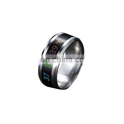 wholesale women mens smart temperature stainless steel jewelry rings