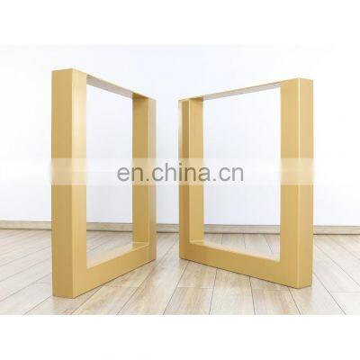 Gold Table Desk Leg 28'' Height Heavy Duty Dinning Table Leg,Modern Coffee Table Legs,Square Iron Bench Legs