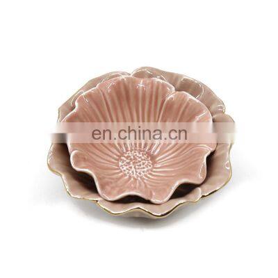 High Quality Unique Popular Home Cheap Color Petaloid Ceramic Ornaments Art Craft photo-3
