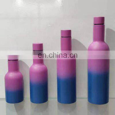 New Wine Shape 750ml Manufacture Bottle Logo Stainless Steel Insulated Vacuum Flask photo-3