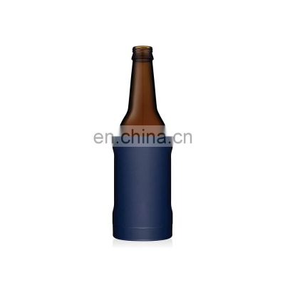 promotional double wall slim vacuum pink metal glitter beer insulated can cooler sublimation