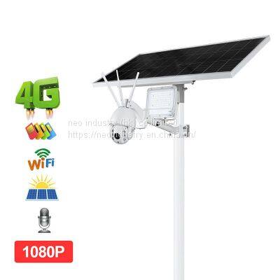 Remote Wireless Control 80w Solar Flood Light With Wifi CCTV Camera