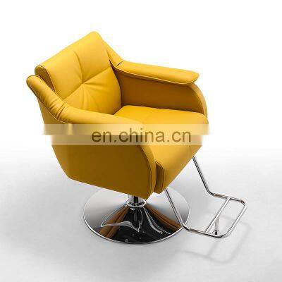 Reclining salon styling chairs white  barber chair vintage hairdressing chair frame shampoo unit