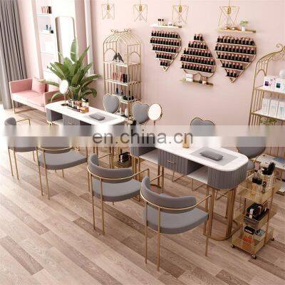 Economical Manicure Table And Chair Set Combination Manicure Shop Decoration Marble Modern Simple Manicure Table photo-2