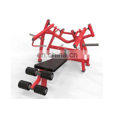 Decline Bench Press Machine Red Black HA93 Commercial Gym Fitness Equipment Plate Loaded Decline Chest Press