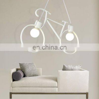 Iron Bicycle Pendant Light For Living Room Restaurant Kitchen Hanging LED Lamps Light photo-4