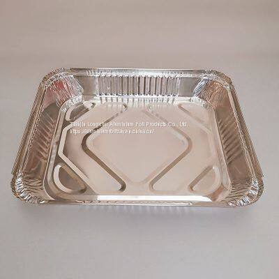 Medium Rectangular Aluminum Foil Tableware Catering Kitchen Hotel Barbecue Baking Oven Tray Food Grade Environmental Protection Recyclable photo-4