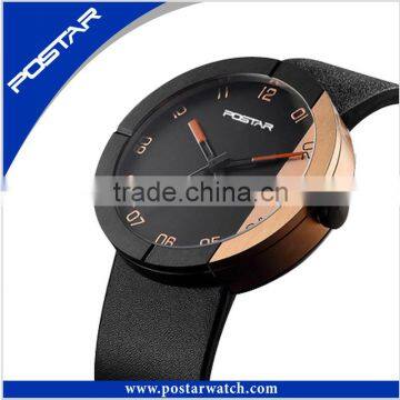 Unique Design Dial Fashion Wrist Watches With Genuine Leather Band photo-3