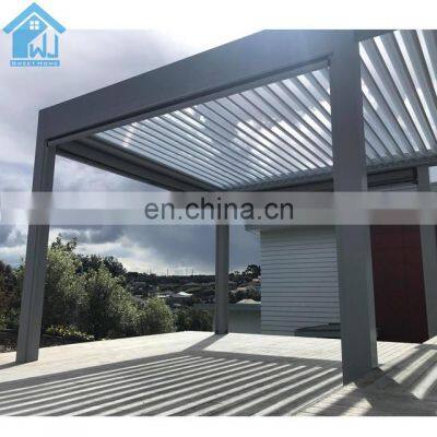 Aluminium motorized garden awnings louvers patio pergola