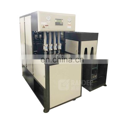 Semi automatic four cavity PET bottle blowing moulding machine