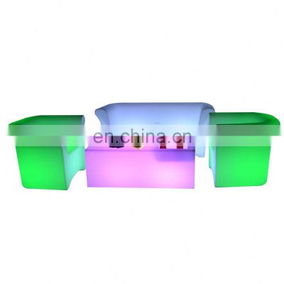 outdoor rechargeable rgb 16 colors inflatable sofa with led light