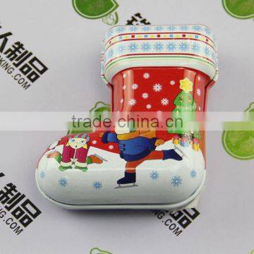 Boots-shape Christmas Tin Gift Box