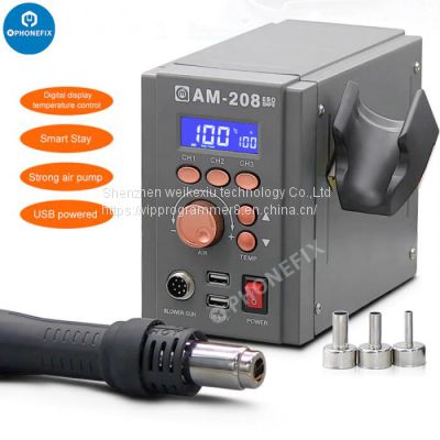 Amaoe AM-208 Digital Display Hot Air Gun Rework Soldering Station