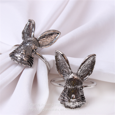 Easter Rabbit Napkin Buckle Thanksgiving Jade Rabbit Napkin Ring Little Rabbit Napkin Ring photo-4