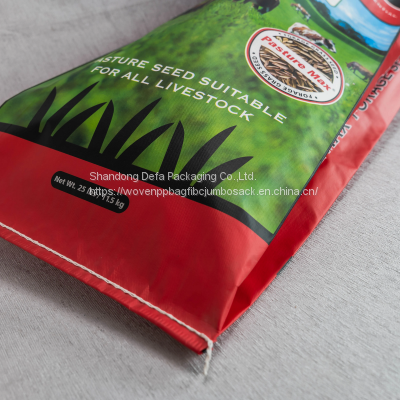 Plastic woven bags, large capacity grain, fertilizer, feed packaging, color printing