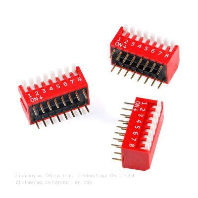 Taiwan Genuine Dial Switch 90 Degree Angle Toggle Switch DSDA08LHGET High-temperature Resistant Piano Key Switch photo-2