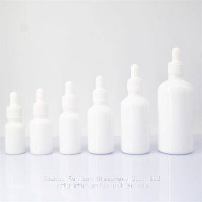 Porcelain white dropper bottle volume 5-100mm essential oil skin care serum empty glass bottles