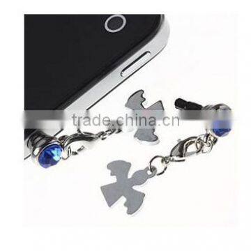 Heart Angle Wing Charms Mobile Phone Anti Dust Plug for Iphone photo-2