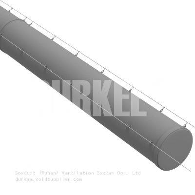 Fibersox air duct system for ventilation systems in open spaces, excellent fireproof performance for industrial applications