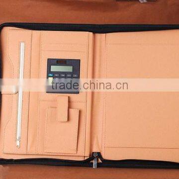 Durable pu leather A4 size file folder