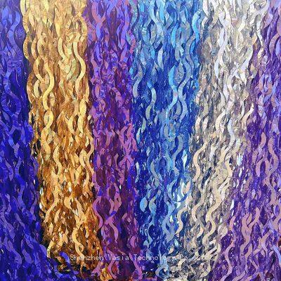 Shiny Tinsel Foil Fringe Curtains - 3.2X6.56ft Wave for Large Party & Mall Decor