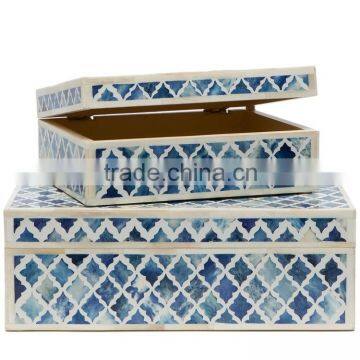 High end quality best selling set of natural Horn rectangular box from Vietnam