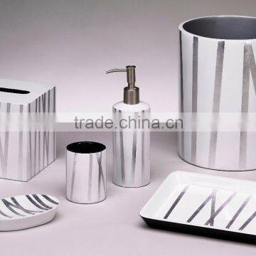 High quality best selling lacquer silver leaf bath sets from Vietnam