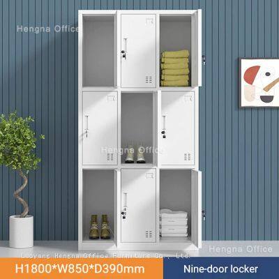 Sanitary Metal Locker for Leeds Laboratory & Hospital | Medical Staff Wardrobe with Grooming Mirror | Easy-clean Electrostatic Coating & Air Vent