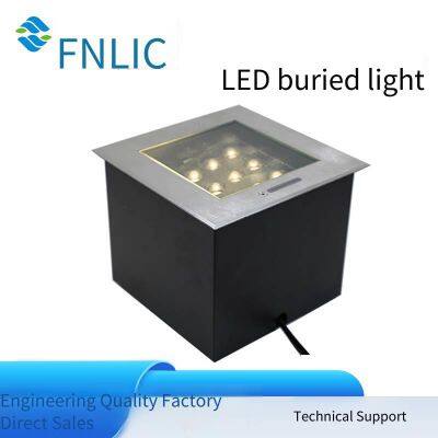 Led Square Adjustable Angle In-ground Lights, 304 Stainless Steel Customizable In-ground Lights, Dmx512 Waterproof In-ground Lights photo-2