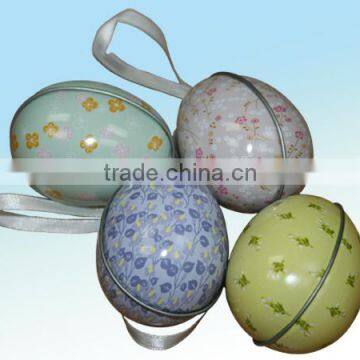 easter small gift packaing tin egg