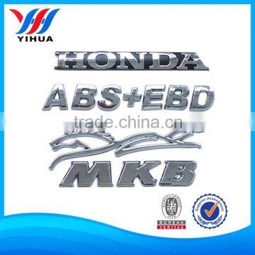 Custom 3d plastic chrome plated car grille emblem badges