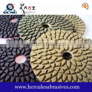 curved screw polishing pad