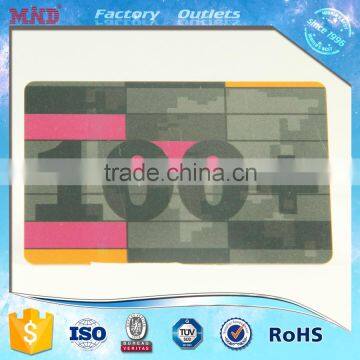 MDC909 CR80 printable gift pvc card/high quality iso 7810 pvc card