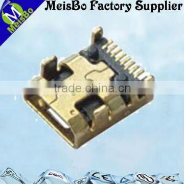 CE 8 pin micro usb male pcb connector