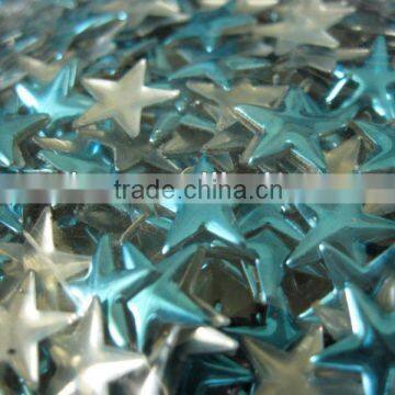 Rhinestuds Hot Fix Iron on Star Shape 10mm Turquoise COLOR