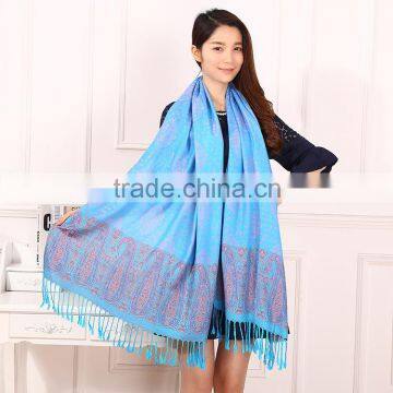 Newest Women Fashion Tassel Paisley Jacquard Scarf photo-5