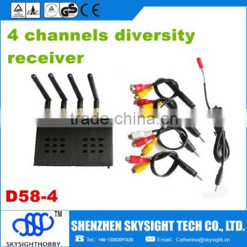 D58-4 FPV 5.8G 4CH Audio Video 5.8GHz Diversity Receiver jjrc v686 fpv headless rc quadcopter