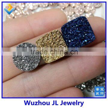 2015 Shiny and charming beads high quality cheap druzy cabochons wholesale semi precious stone beads natural stone