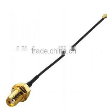 Factory Price RG174 Pigtail Cable With SMA(F) Bulkhead Jack Straight to IPEX MHFI(U.FL comp) connector