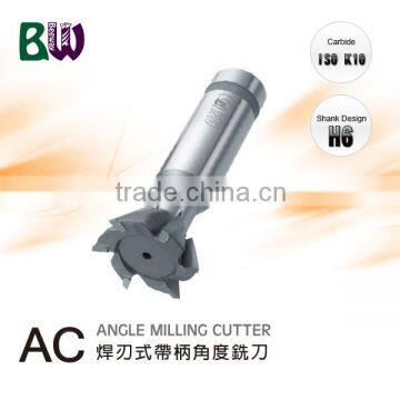 Brazed Carbide CNC Dovetail Milling Cutter For Grinding Machine