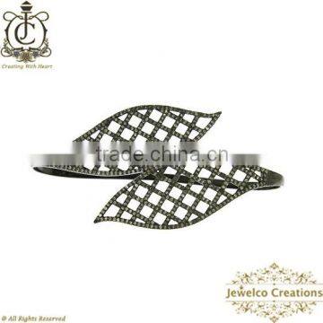 Diamond Silver Bracelet, 925 Silver Bracelet, Diamond Pave Palm Bracelet, Silver Palm Jewelry,Silver Handmade Jewelry Wholesaler