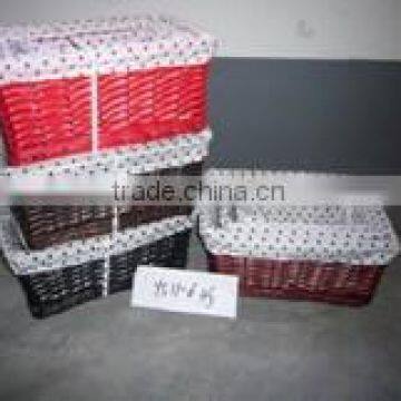 stock 3pcs storage basket with cotton lining