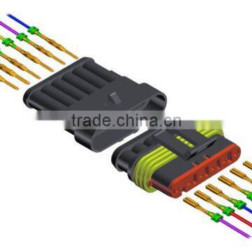 6pin wire to wire waterproof automotive connector with TE 282090-1