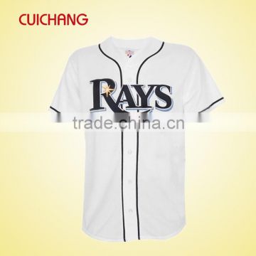 Blank baseball buttons shirt baseball jersey wholesale