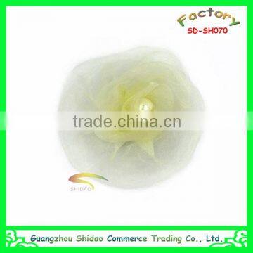 Newest elegance canary organza rose flower