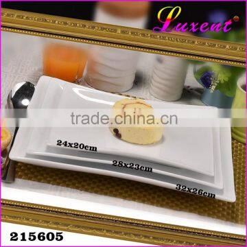 Cheap Ceramic White Porcelain Elegant Dinner Plate Set, Banquet Plate, Daily Use Porcelain Plate