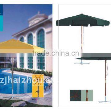 square wooden waterproof outdoor umbrella