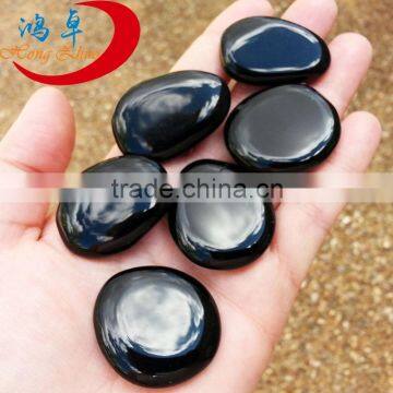 Black obsidian Worry stones : Wholesale crystal stone supplier