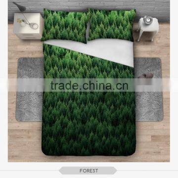 Fashion Green Forest 3D Print Bedding Set Soft Home Textile Four Season Collection Colorful Print Funny Animal Children Printing photo-2