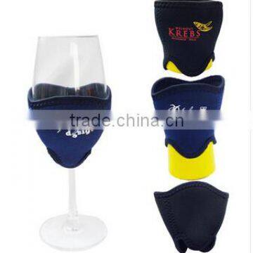 2014 Wholesale foldable neoprene wine glass cooler holder customized